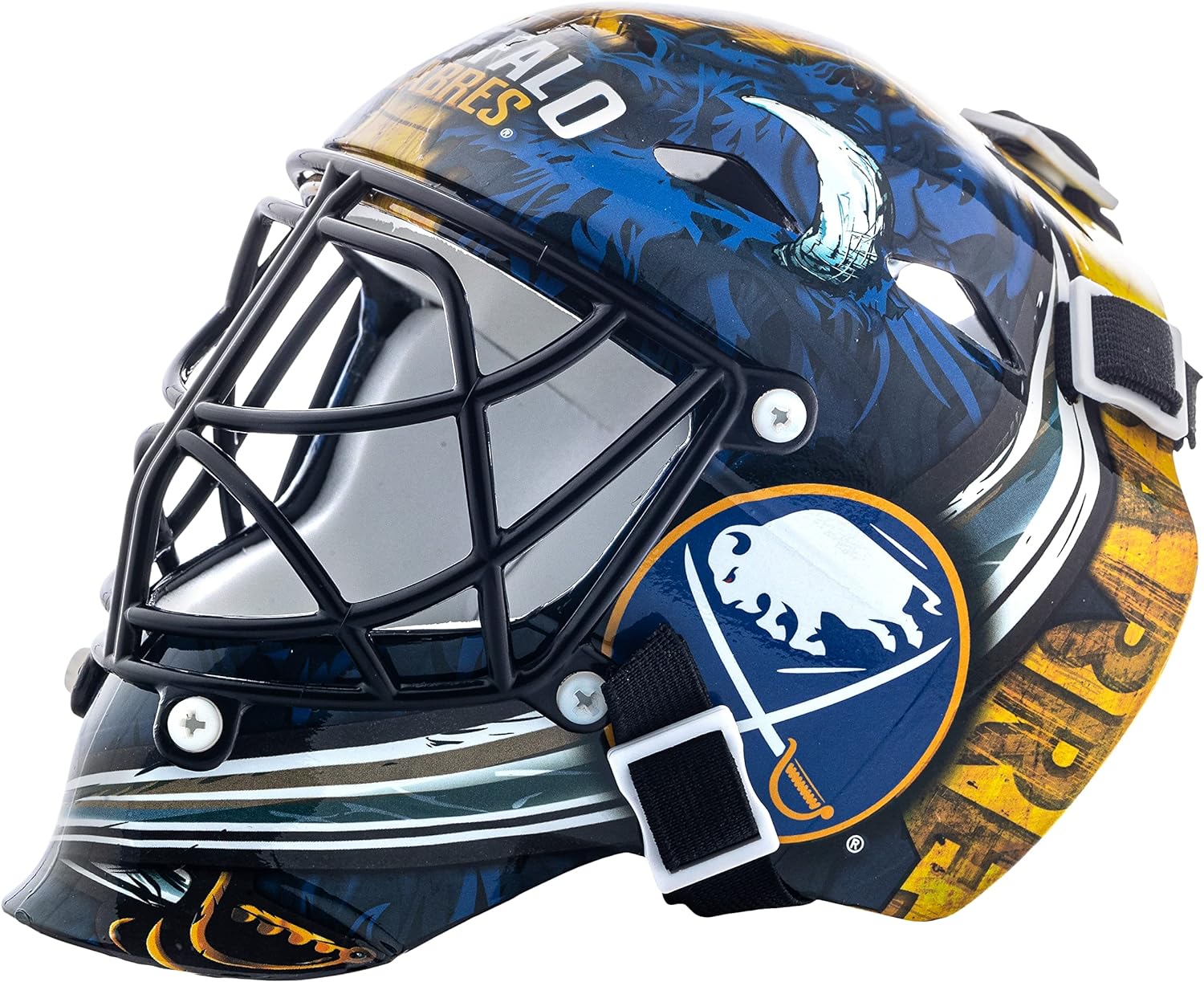 Franklin Sports NHL Team Logo Mini Hockey Goalie Mask with Case - Collectible Goalie Mask with Official NHL Logos and Colors