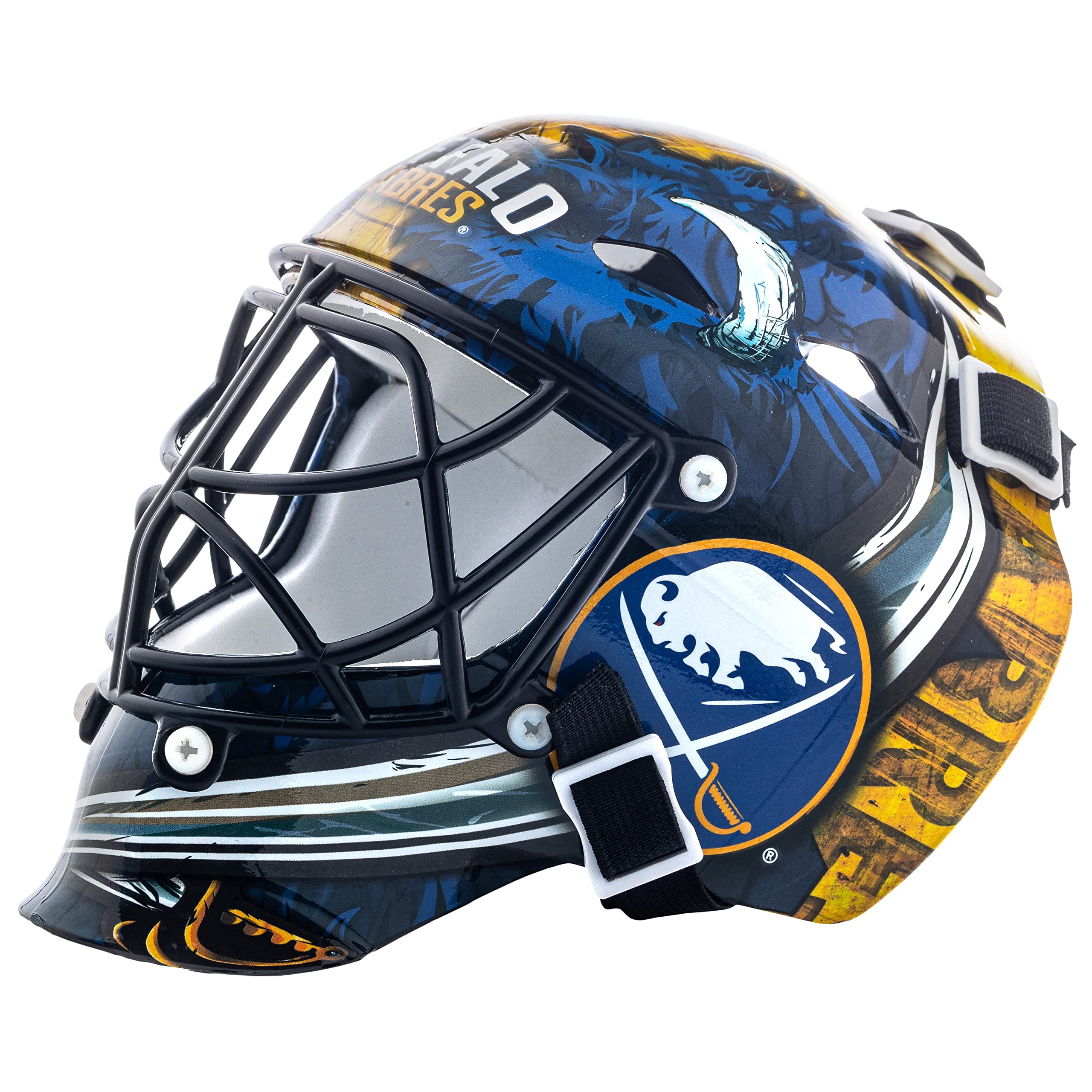 Franklin Sports NHL Team Logo Mini Hockey Goalie Mask with Case - Collectible Goalie Mask with Official NHL Logos and Colors